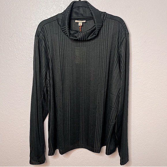 Knox Rose Black Plus Size Long Sleeve Stretch Ribbed Turtleneck Top Size 4X New! - Picture 2 of 8